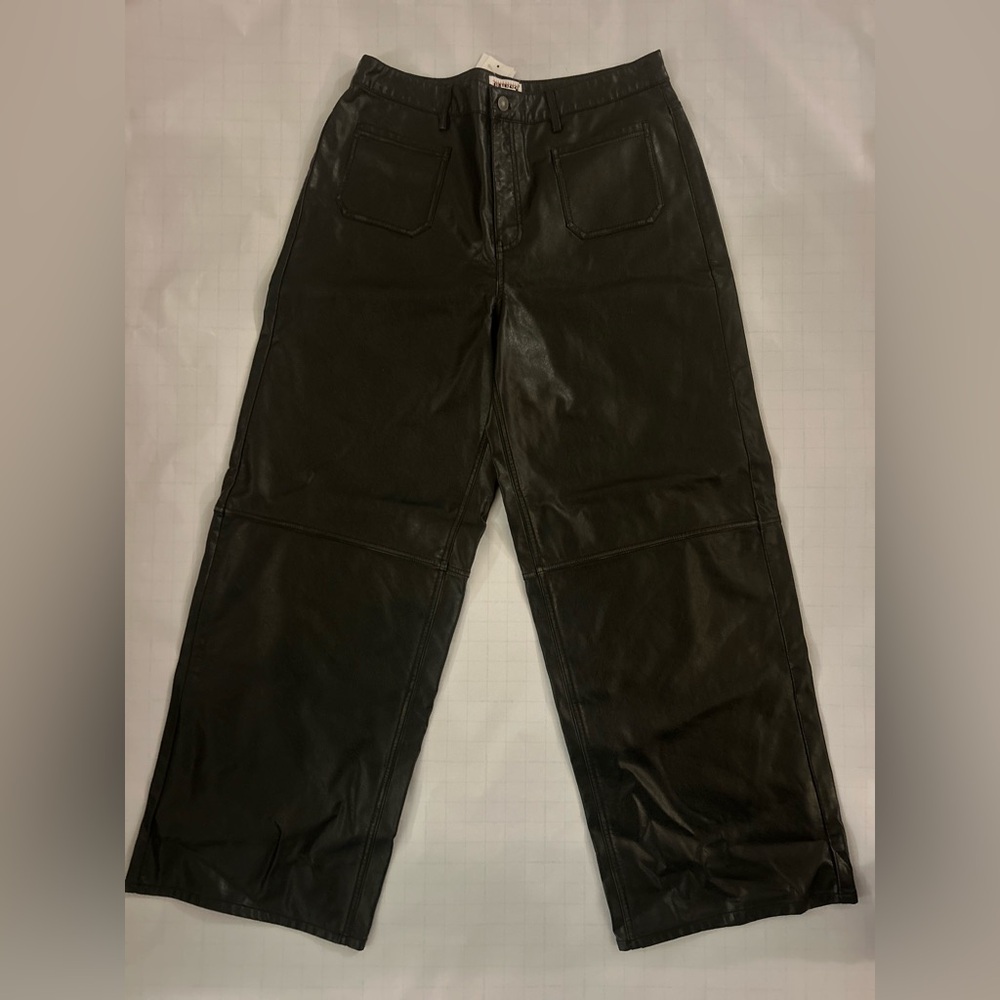 GUESS BLACK LEATHER PANTS
